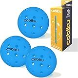 COBIKU Premium Outdoor Pickleballs Balls 3Pack - 40 Hole Pickleballs USAPA Approved Tournament and Competition Pickleball with Perfectly Balanced and Visibility, Ideal for All Skill Levels - Blue