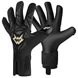 WVVOU Professional Goalkeeper Gloves for Adults and Youth Soccer Goalie Gloves Breathable Soccer Gloves High Performance Guantes De Portero with 4+3mm Sticky Super Grip Latex Palm (Black, 10)