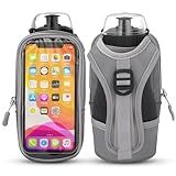 VYKAA Handheld Running Water Bottle (17oz) | Water Bottle Phone Holder | Secure Seal & Non-Slip Rubber Grip | Phone Holder for Running | Hydration Bottle | Running Water Bottle Hand
