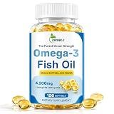 Omega-3 Fish Oil Supplements 4200mg, Burpless Mini Softgels, Wild-Caught
