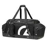 TRAILKICKER Extra Large Ice Hockey Duffle Bag, Durable Sports Equipment Bag with Multiple Pockets, Perfect for Sports Gear, Black