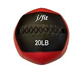 JFIT Soft Wall Ball – Non-Slip Medicine Ball for Crossfit, Strength Training, Plyometrics & Core Workouts – Durable & Balance Tested - 20 LB, Red/Black