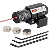 KASENTE Tactical Laser Sight, Red Dot Beam with Picatinny Rail Mount, Adjustable Windage & Elevation for Airsoft Guns, Pistols & Rifles, Long Range Precision for Outdoor Shooting & Training, Black