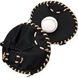 VioraWhite 2 Pack Pancake Baseball and Softball Training Glove - Flat & Soft Premium PVC Fielding Gear for Rignt-Hand Throw, Great Choice for Teens