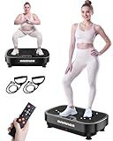 Vibration Plate Exercise Machine for Lymphatic Drainage, 2025 Advanced Triple Motors Vibrating Equipment for Weight Loss, Whole Body Workout with Magnetic Acupoints, Gym Home Shake Board for Fitness