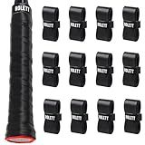 Rolett 12 Pack Tennis Racket Grip Tape, Precut Anti Slip Tennis Grip Tape, Absorbent and Dry Feel Tennis/Pickleball/Badminton Grips Overgrip Tape, Highly Comfortable Overgrip Tennis Racket Tape