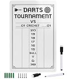 Dart Scoreboard-Dry Erase Scoreboard for Cricket and 01 Games, Dart Board Accessories with 2 Dry Erase Makers(15.3 x 9.8 inches)