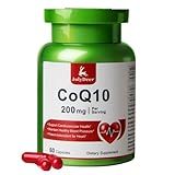 JulyDeer CoQ10 200mg with Vitamin E 20mg, High Absorption Antioxidant Coenzyme Q10 Support for Heart, Energy, Overall Health Supplement 60 Capsules