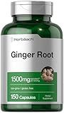 Horbäach Ginger Root Capsules 1500 mg | 150 Pills | Non-GMO, Gluten Free | Ginger Root Extract