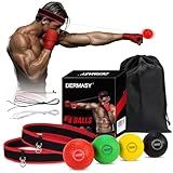 Dermasy Upgraded Boxing Reflex Ball, Boxing Training Ball with Headband Perfect for Reaction, Punching Speed, Fight Skill, Fitness, Newst Boxing Equipment for Adult and Kids (4 Balls)