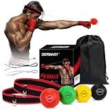 Dermasy Upgraded Boxing Reflex Ball, Boxing Training Ball with Headband Perfect for Reaction, Punching Speed, Fight Skill, Fitness, Newst Boxing Equipment for Adult and Kids (4 Balls)