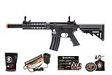 Lancer Tactical Gen 2 Durable Airsoft Gun SD M4 Polymer- Full/Semi-Auto Piactinny Rail AEG Rifle with 0.20g BBS, Charger and Battery (Original, Black)