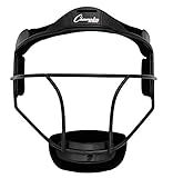 Champion Sports Steel Softball Face Mask - Classic Fielders Masks for Youth - Durable Head Guards - Premium Sports Accessories for Indoors and Outdoors - Black