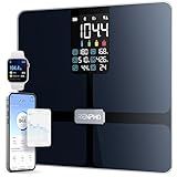 RENPHO Scale for Body Weight, Smart Scale with BMI, Body Fat, Muscle Mass, Bluetooth, 13 Metrics with Large Display, Support App Connection, Black, Elis 2X