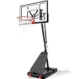 Basketball Hoop Outdoor 40 Inch Impact Backboard 5.5-10FT Height Adjustable