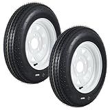 GarveeTech 4.80-12 Trailer Tire and Wheel Assembly, 5 Lug, Set of 2