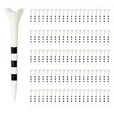 Amazon Basics Golf Tees with Height Marker System -2-3/4 Inch - Recycled Plastic Tees with 4-Prong Head - Golf Course Accessories - White - 100 Pack