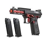 Lancer Tactical Full Auto/Semi Gas Blowback Airsoft Pistol w/Extra Magazine (‎Tandemkross Cthulhu) (Black/Red)