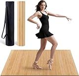 Tristcily Tap Dance Floor for Any Surface - Bamboo Portable Dance Floor with Storage Bag,47.8"x38.5" Large Floor Mat- Ideal for Home, Studio & Outdoor Tap Practice