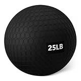 Amazon Basics Heavy-Duty Slam Medicine Ball for Exercise, Weighted Design, 25lb, Black