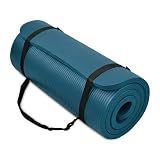 BalanceFrom 1-inch Thick 71x24 Inches Extra Thick Exercise Yoga Mat, Navy