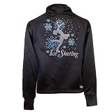 UniqGarb Ice Skating Jacket for Girls Women Black Skate Jacket CS Ice Skating Blue