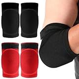 JolliLudo 2 Pairs Muay Thai Elbow Pads for Muay Thai Kick Boxing Wrestling Basketball Adjustable Elbow Protector Avoid Abrasions Bruises Sprains During Training to Ensure Sports Safety for Man Women
