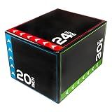BalanceFrom 3-in-1 Foam Plyometric Jump Box for Home Gym, Multiple Heights