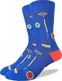Good Luck Sock Men's Curling Brushes Socks, Adult, Shoe Size 7-12