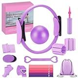 Pilates Kit for Home Workouts – Pilates Equipment Set with Ring, Ball, Resistance Bands, Pilates Accessories, Pilates Essentials Kit for Women, Yoga & Workout Sets, Pilates Sets for Home Exercise