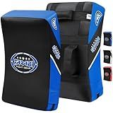 Farabi Quad Boxing MMA Muay Thai Martial Arts Hook & Jab Punch kick Pads MMA Target Focus Punching Mitts Thai Strike Training Kick Shield Kicking Target mitt Kick Strike pad (Blue Black)
