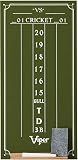 Viper Chalk Dart Scoreboard: Cricket and 01 Darting Games, Green, 15.5" H x 8" W