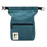 Oso Supply Co - Kulshan Bouldering Bucket, Large Size Chalk Bag for Rock Climbing, Chalk Pot with Magnetic Roll Down Closure, Brush Loop, Zippered Pockets for Climbers, Weightlifting (Navy Blue)