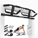 KAKICLAY 2025 Upgrade Multi-Grip Pull Up Bar with Smart Larger Hooks Technology - USA Original Patent, Designed, Shipped, Warranty
