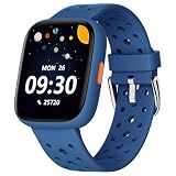 BIGGERFIVE Kids Smart Watch No Phone Needed, 1.8" Fitness Tracker Watch | Pedometer, Heart Rate, Sleep Monitor, IP68 Waterproof, Step Counter, Puzzle Games for Boys Girls Teens 5-16, Blue