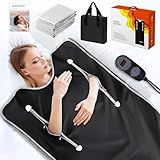 UMIXGENE Infrared Sauna Blanket-Sauna Blanket for Home Use, Portable Design for Relaxation and Detoxification Highest 176℉, 20-60 Minutes Timer, 6 ft x 2.65 ft(Deep Black)