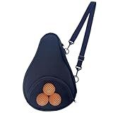Table Tennis Racket paddle cover，Ping Pong Paddle Carry Sleeve Bag,Table Tennis Bat Protective Paddle Sleeve, Ping Pong Paddle Racket Bag Case With Ball Storage Mesh Pocket and Shoulder Carry Strap