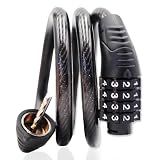 Jokmae 4-Digit Resettable Combination Cable Lock, 32-Inch Bike Lock