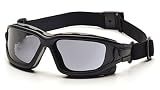 Pyramex I-Force Sporty Dual Pane Anti-Fog Goggle,Black Frame/Gray Anti-Fog Lens