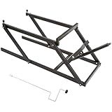 Black Ice Steel Snowmobile Lift Stand and Jack with Hand-Crank, 700 Pound Capacity - Manual Tool for Garage Repair or Storage with 25 Inch Lifting Height and Folding Design