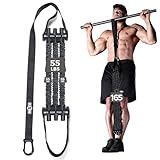 Innstar Pull Up Assistance Bands, Heavy Duty Resistance Band for Pull Up Assist, Adjustable Resistance 165-265lbs with Fabric Feet/Knee Rest, Pull Up Bands Assistance Bands (Upgrade Black 165lbs)