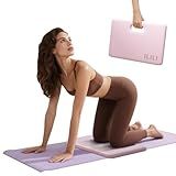 ILILI Yoga Knee Pad Foldable, TPE Soft Pad 24*17*0.5inch (Folding Size 17*12*1inch) for Knee Push-ups, Plank Support＆Elbow/Knee Support, Portable and Lightweight for Yoga Pilates, Fitness Exercise, Outdoor