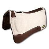 Southwestern Equine OrthoRide Made in USA Premium All Wool Build up, Saddle Pad Western, Classic Contour Saddle Pad, Ortho Pad Horse Saddle Pad, Saddle Blanket (31 x 32, Natural Leathers)