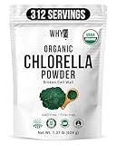 Organic Chlorella Powder, Raw, Premium Superfood Rich in Vegan Protein & Chlorophyll, Non-GMO, Vegan-Friendly Supplement, 312 Servings, 1.37 lb (624g)