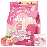 Collagen Gummies for Women, Hydrolyzed Collagen Peptides Type I, II, III, V, X, 0 Sugar, Collagen Gummies for Skin, Wrinkles, Hair, Nails, Digestive, Immune Health, 180 Collagen for Women Gummies