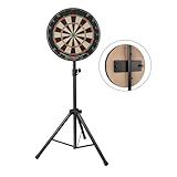Dartboard Stand - Heavy Duty Tripod Dartboard Stand, Stainless Steel Adjustable Height Holder, Travel Tripod Board Holder, Stable Design, Easy to Assemble