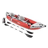 INTEX 68309EP Excursion Pro K2 Inflatable Kayak Set: Includes Deluxe 86in Kayak Paddles and High-Output Pump – SuperTough PVC – Adjustable Bucket Seat – 2-Person – 400lb Weight Capacity