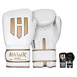 Hawk Sports Boxing Gloves for Men and WomenComfy Boxing Training Gloves with Foam Padding for Throwing Power Punches with ConfidenceHeavy Bag Boxing Gloves for Training and Sparring White / 10 OZ