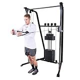 Body-Solid Best Fitness Functional Trainer Cable Machine, Full Body Workout Weight Stacks, Chest and Shoulder Exercise Home Gym LAT Pulldown Machines with 190lb Weights Stack, Midnight Black (Black)