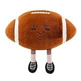 XIYUAN 13inch Rugby Plush Toys Soft Stuffed Sports Plush Balls Cute Fun American Soccer Doll Toys with feet Creative Football Spherical Decor Throw Pillow for Christmas Kid Gift (Rugby)